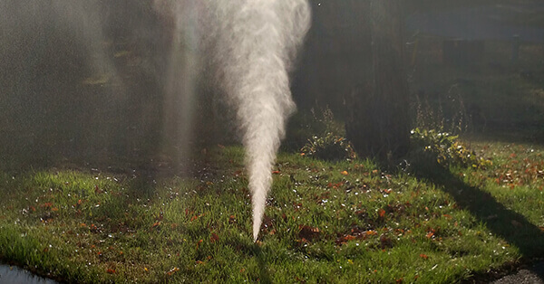 Sprinkler blowing out water