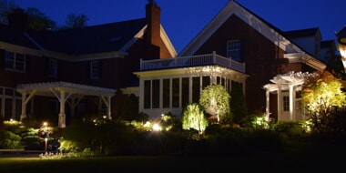 ohio home with low voltage landscape lighting 