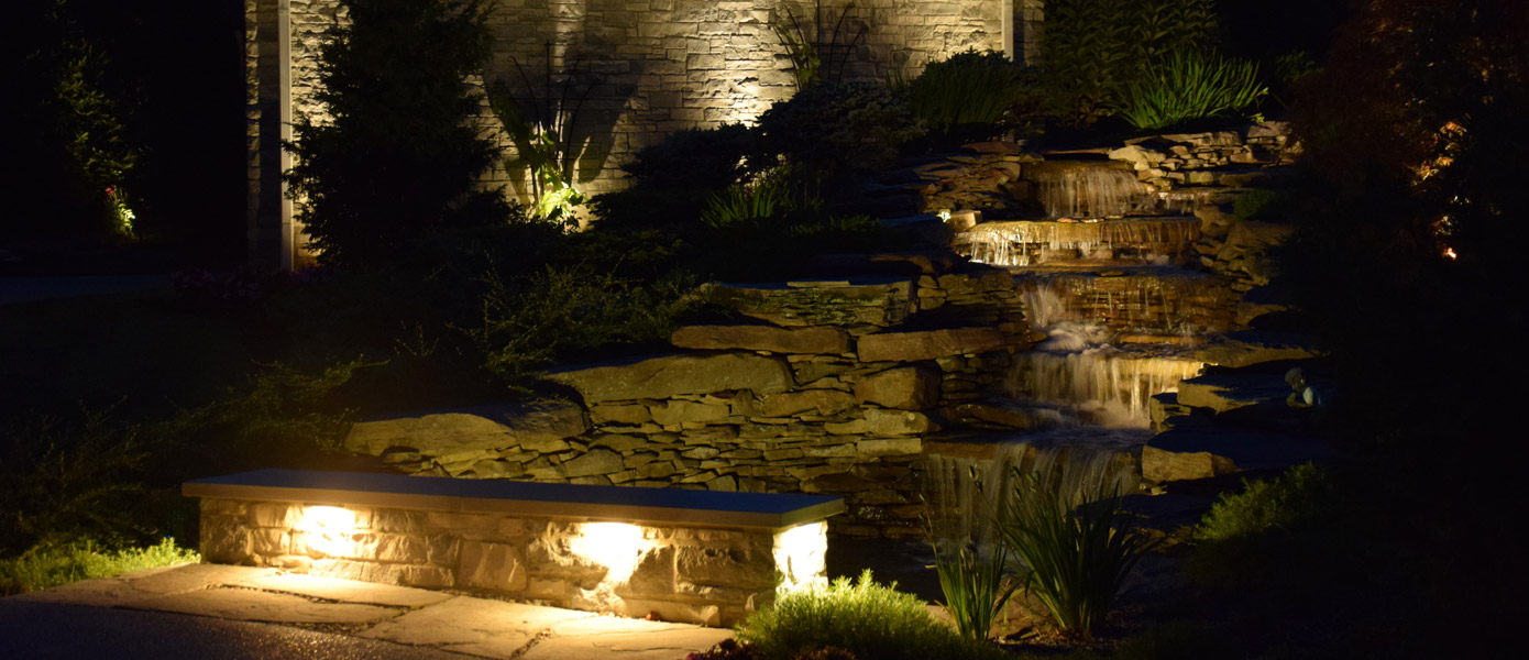 Landscape lighting in Chagrin Falls, OH.