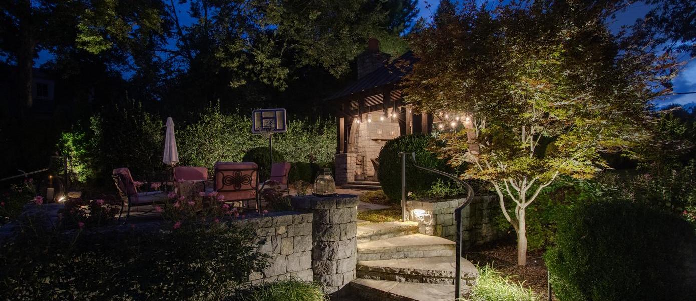 outdoor living space professional outdoor lighting