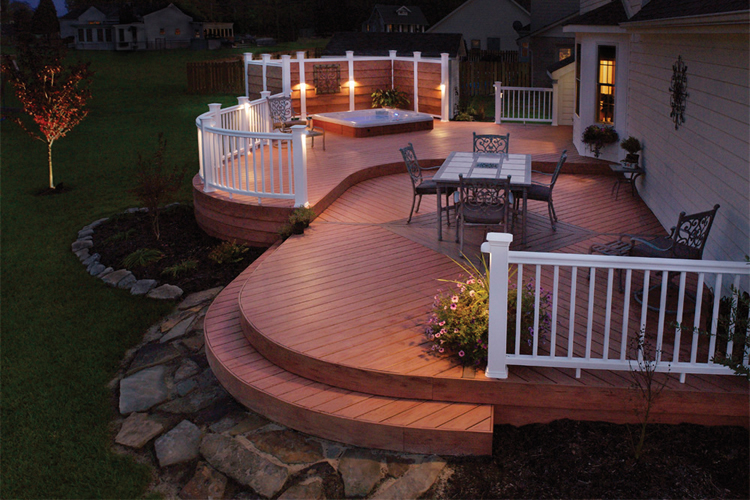 deck lighting at a residence