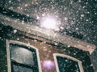 Snow falling