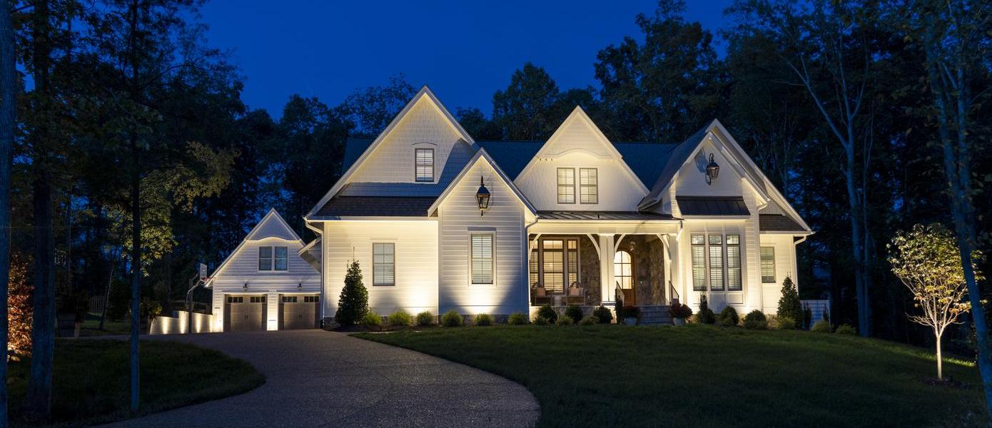 For of house with lighting