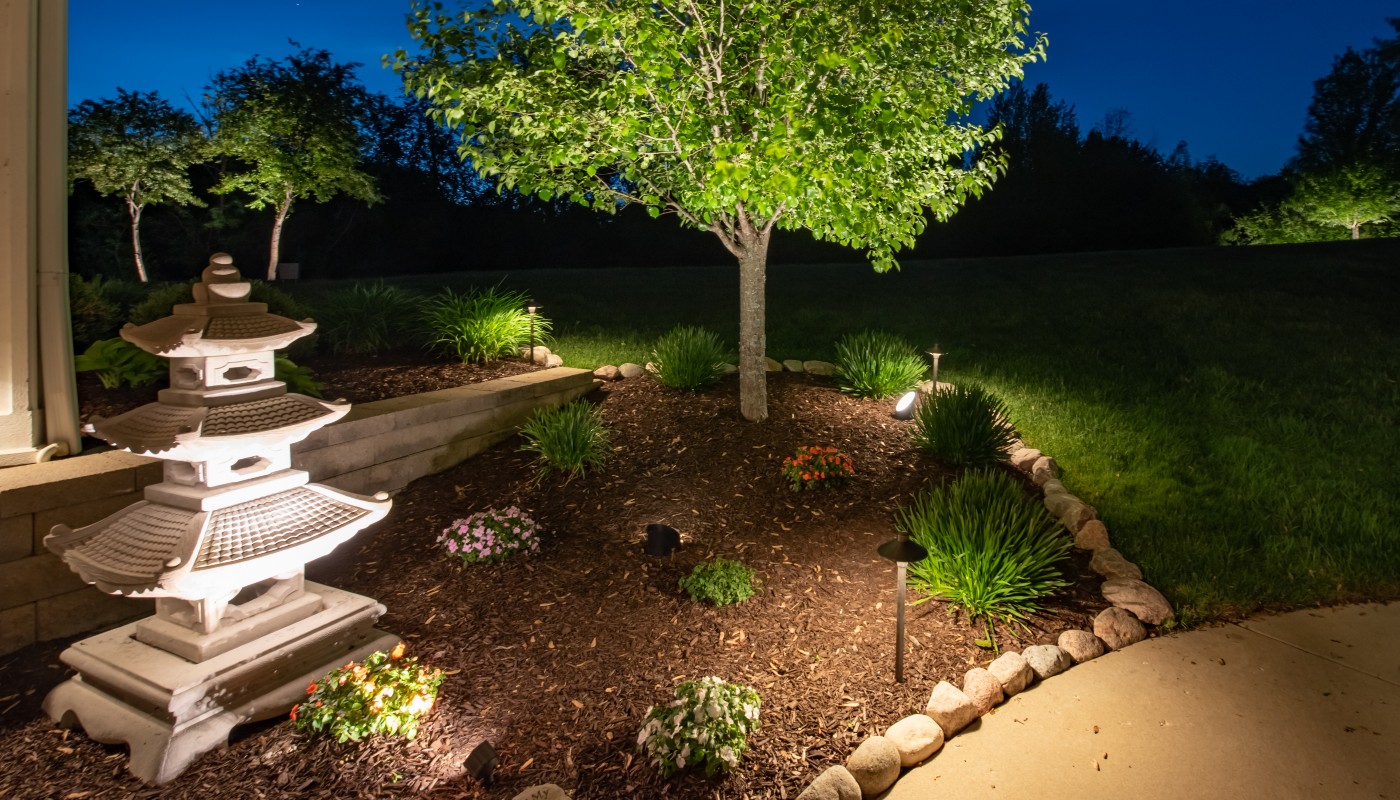 outdoor landscape lighting in Germantown, TN