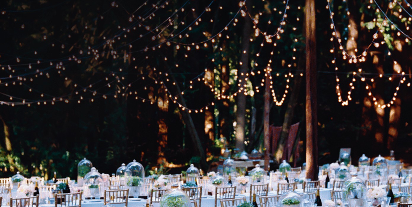 A table set up for a party