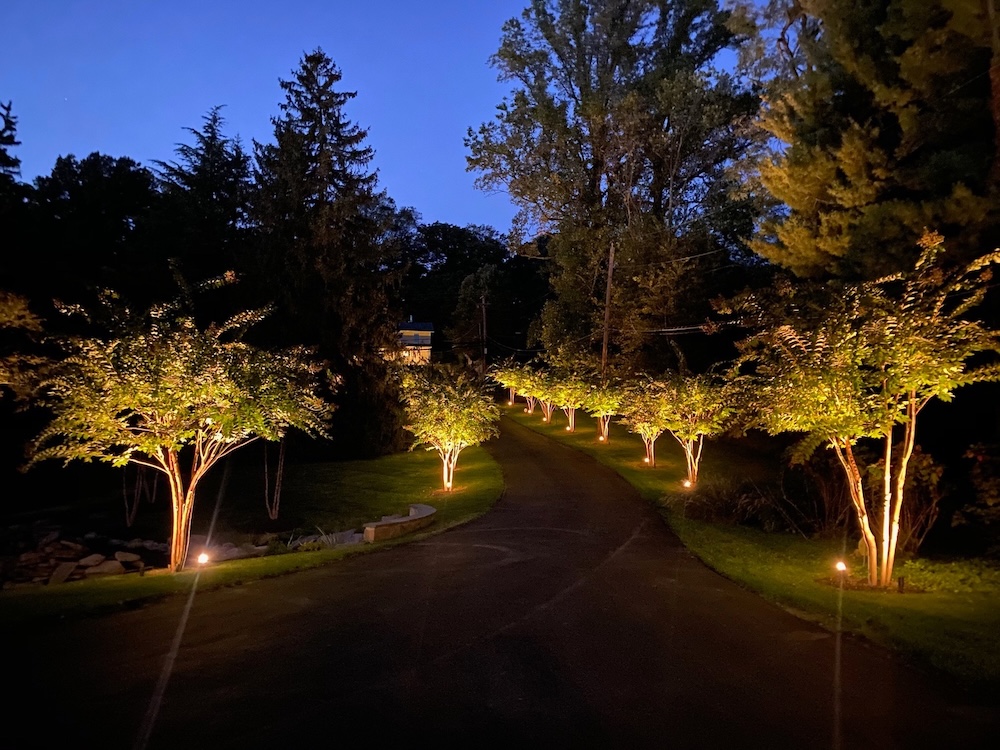 custom driveway lighting installation in northern ohio