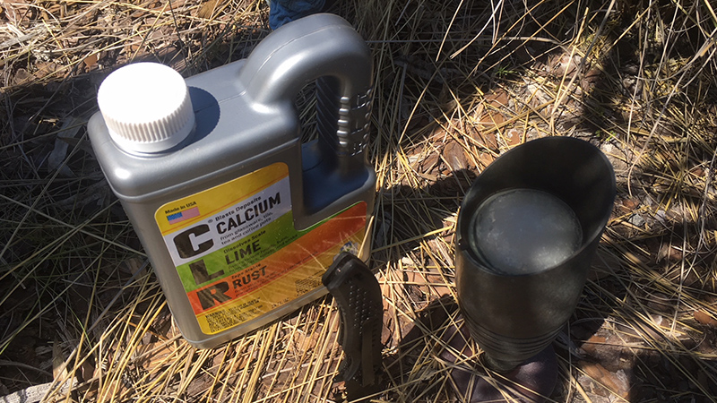 foggy light with cleaning solution