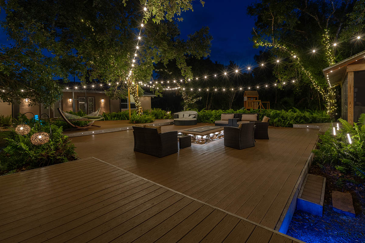 virginia beach backyard patio string lights