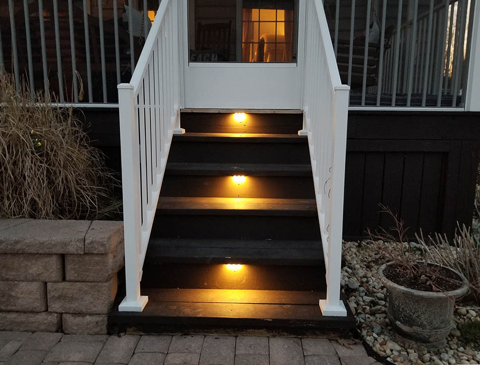 lighted stairs