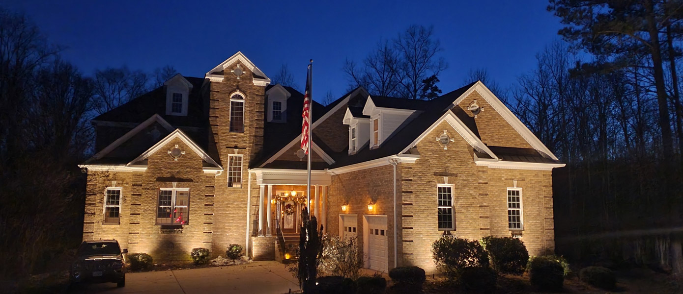 Chesterfield lighting on house