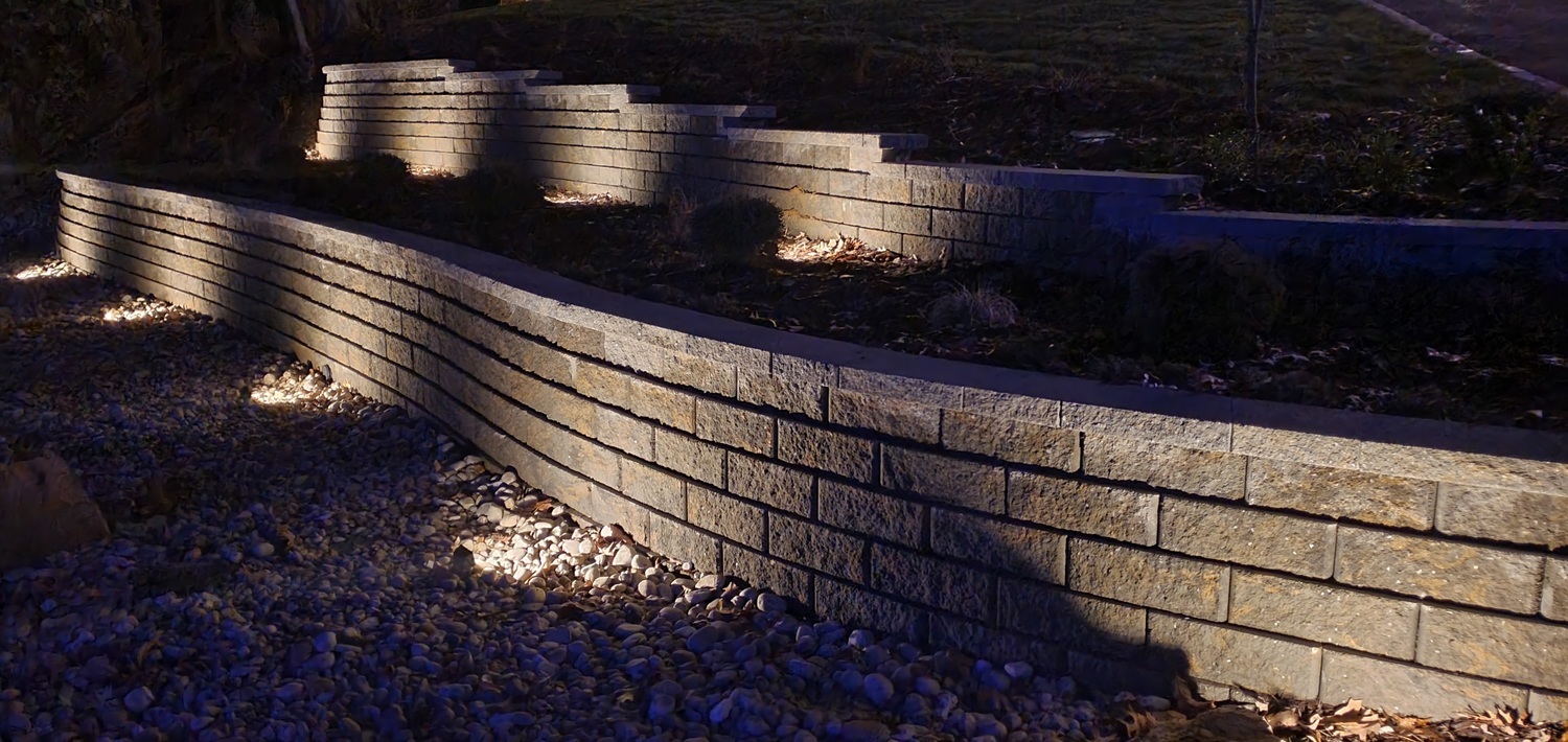 retaining wall hardscape lighting richmond va