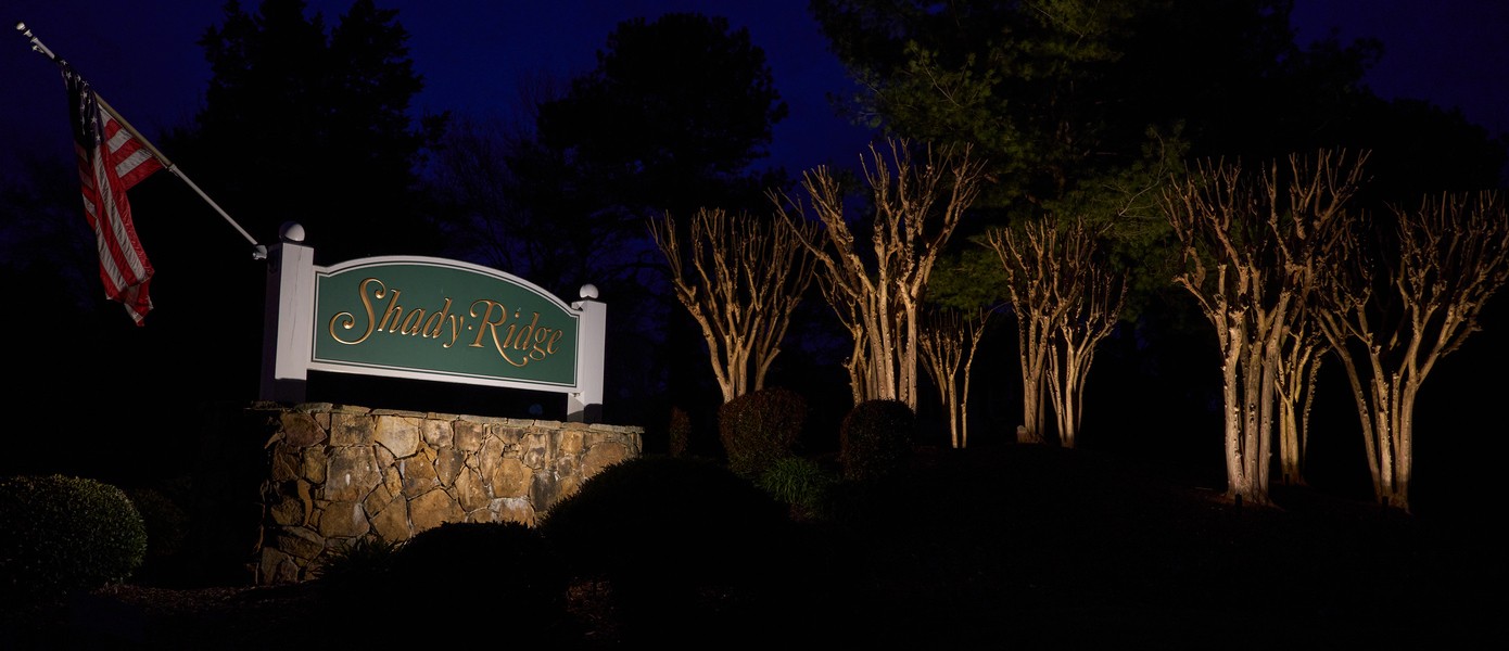 sign uplighting in Charlottesville, VA