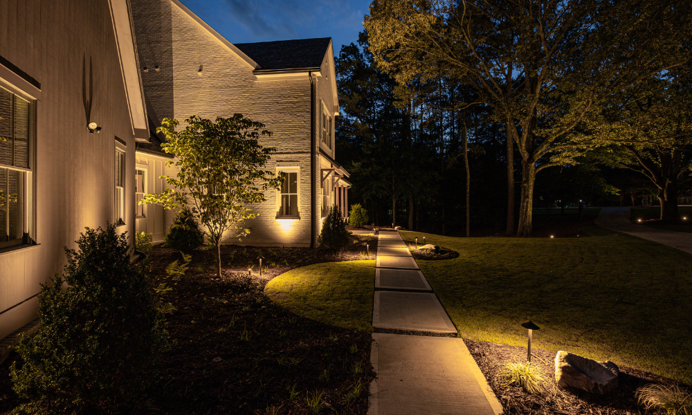 well-lit house