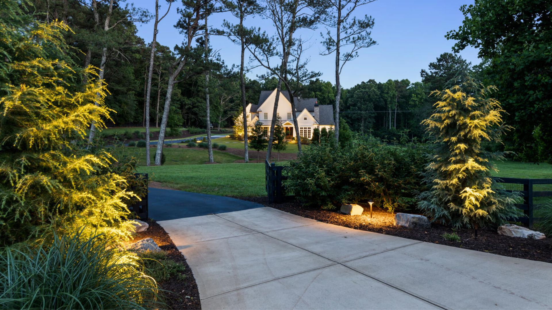 lighted driveway