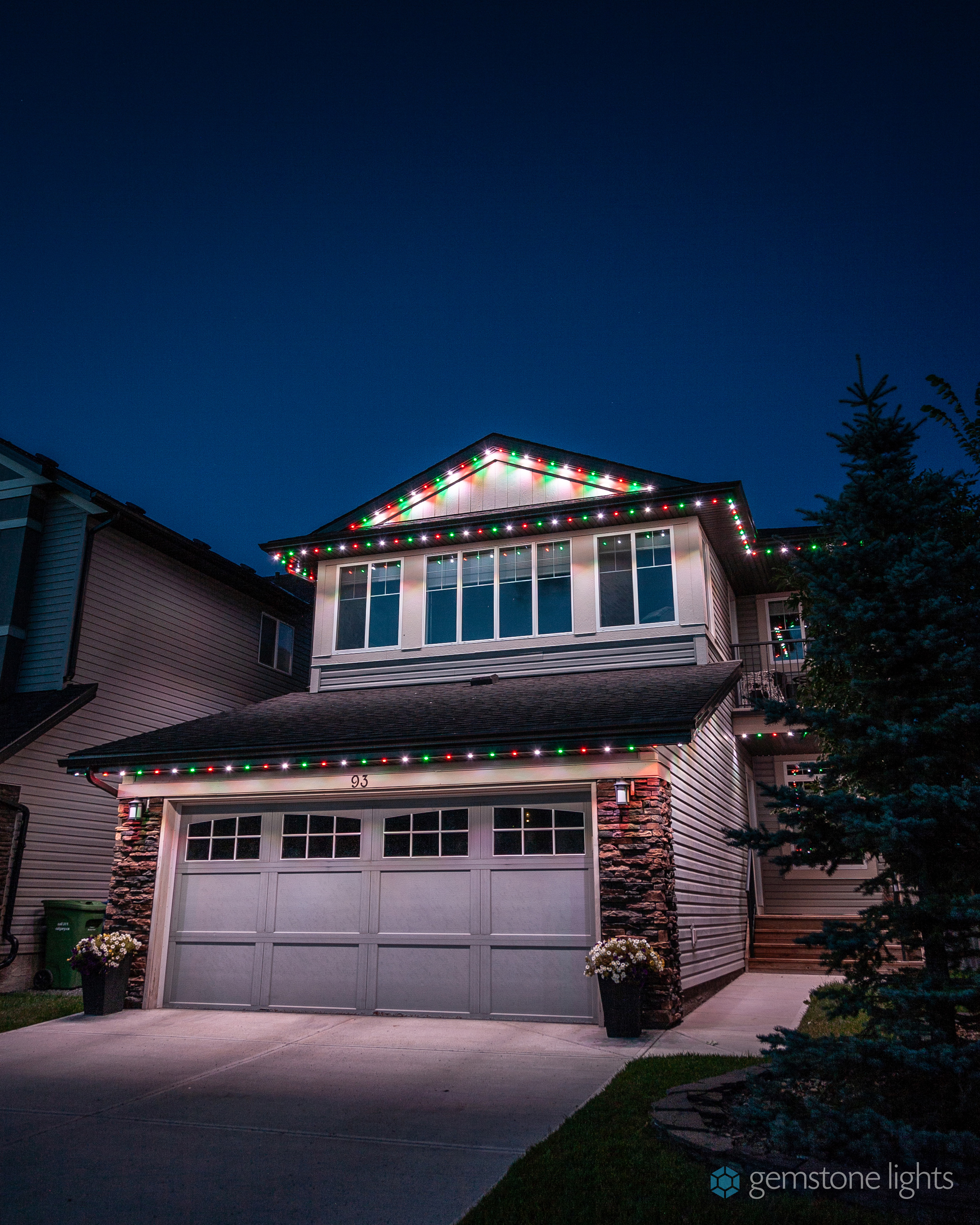 Home with Christmas Lights