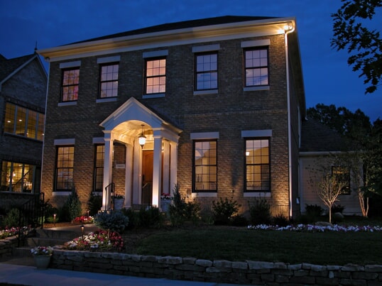 charlotte architectual lighting on beautiful home 