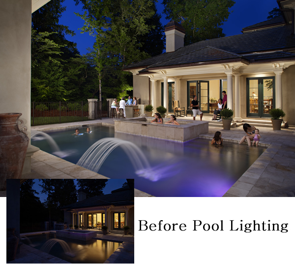 before and after pool lighting
