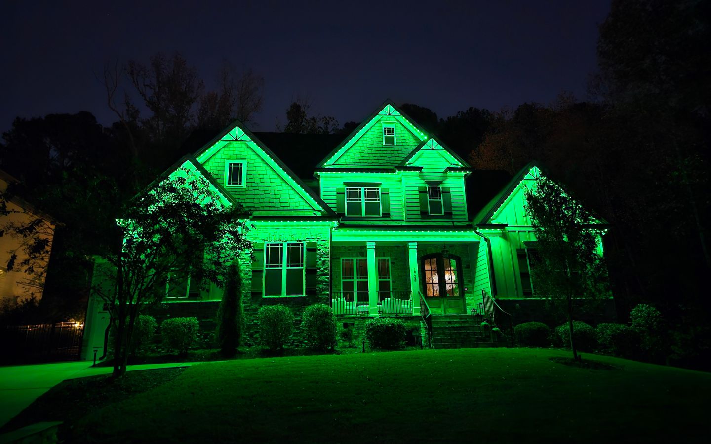 charlotte color changing outdoor lighting for holidays and every day