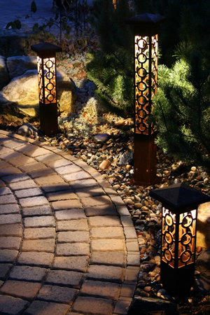 circle cross bollard pathway lights in charlotte