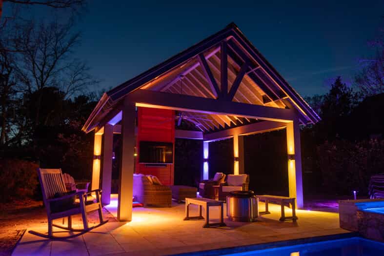 custom color lighting orange and purple
