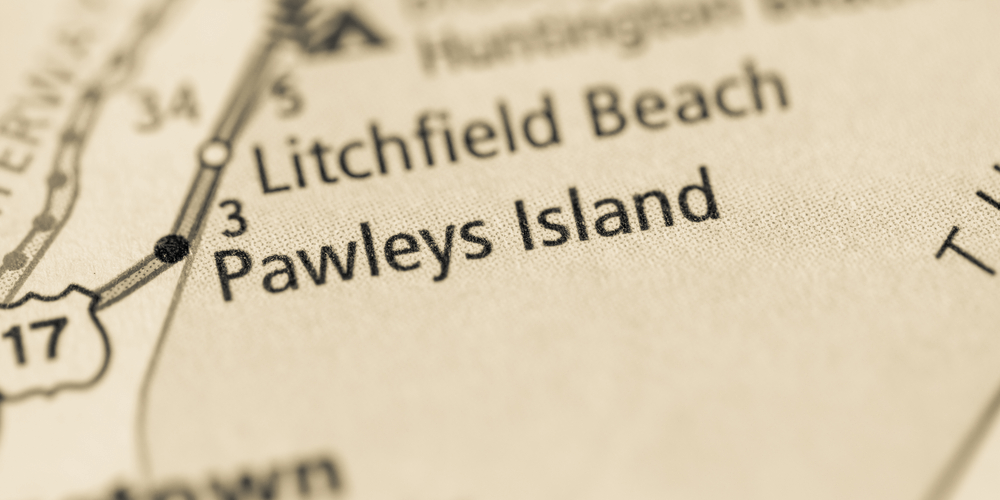 Map showing Pawleys Island