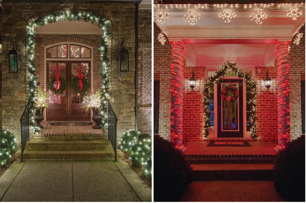 Front Door Decor & Lights