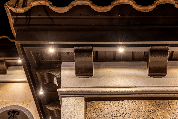 Permanent Roofline Lighting close up