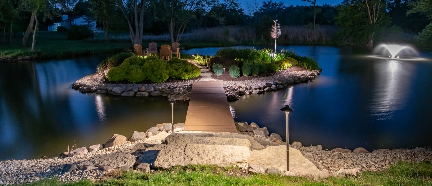 outdoor lighting on dock