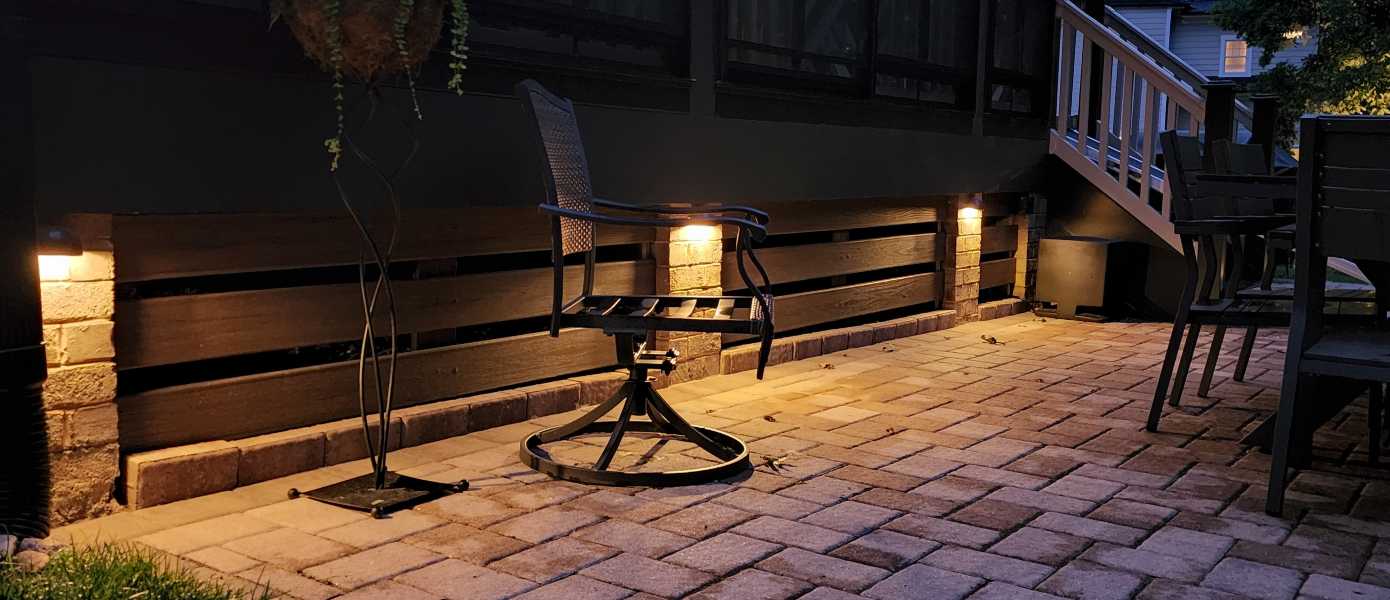back patio lighting in Windham, NH