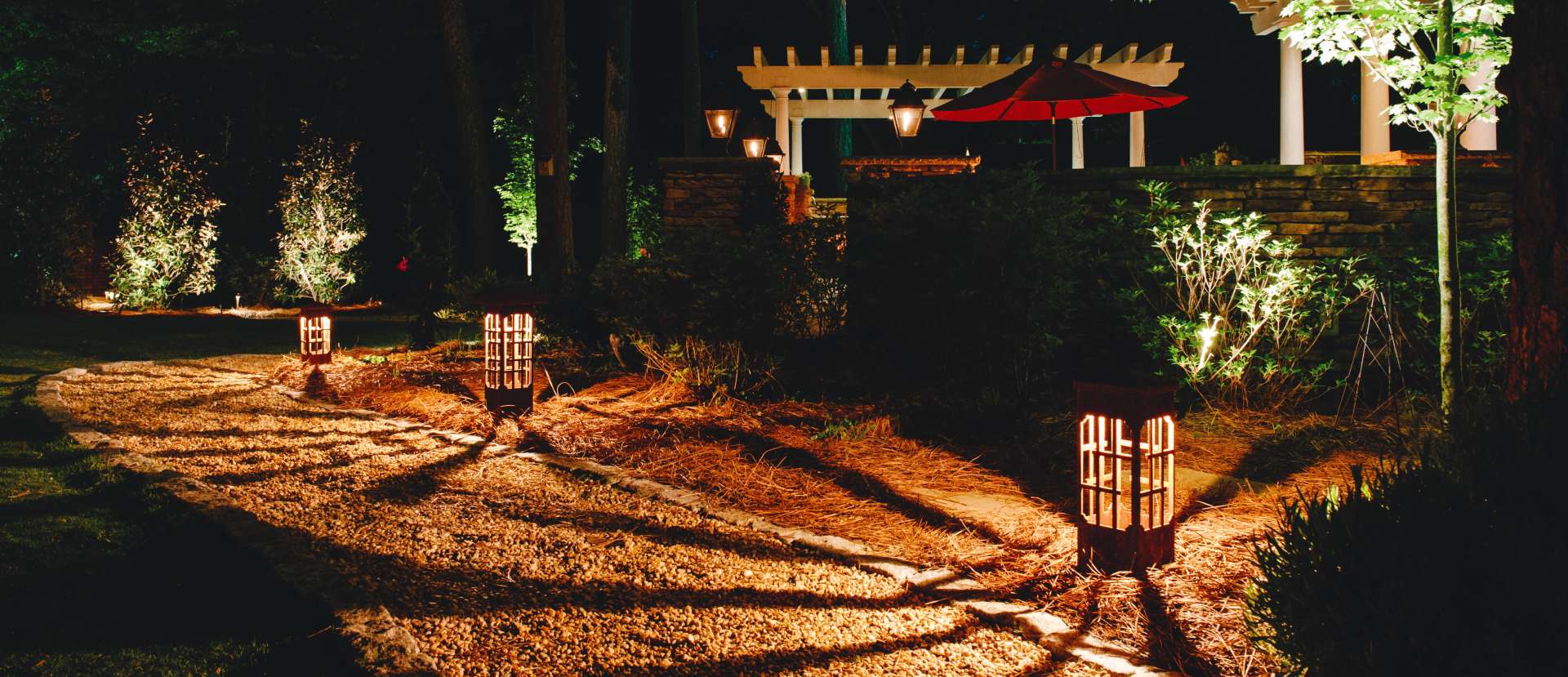 gravel pathway lighting company in Hamilton Wenham, MA.