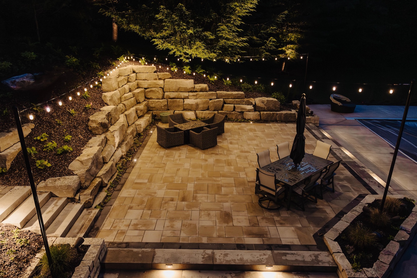 outdoor patio entertaining lighting andover massachusetts