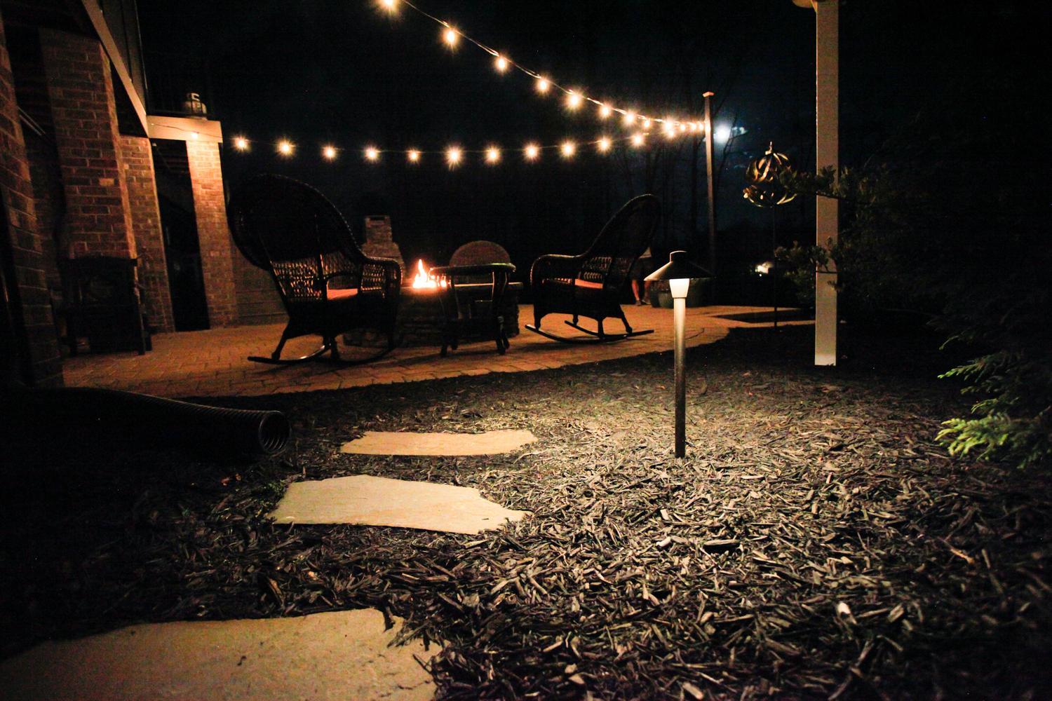professional backyard string outdoor lighting lynnfield massachusetts