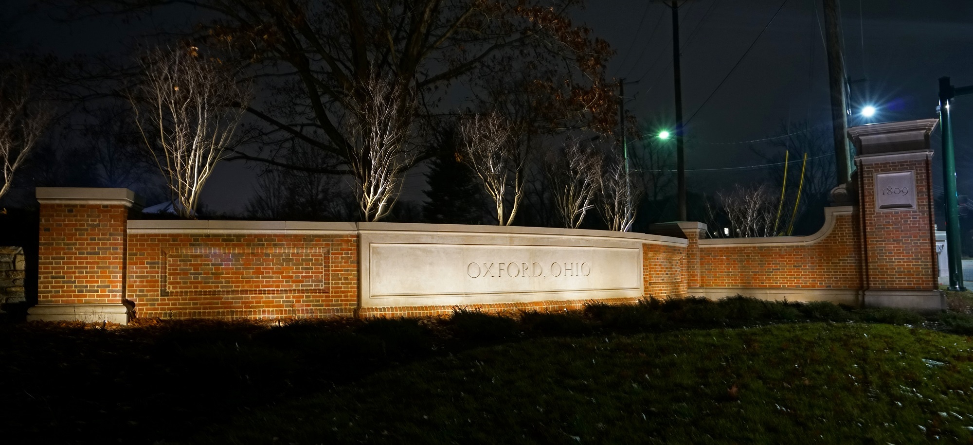 university entrance commercial lighting