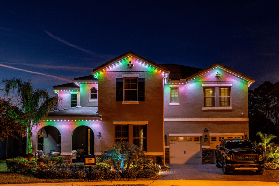 colorful Permanent Roofline Lighting