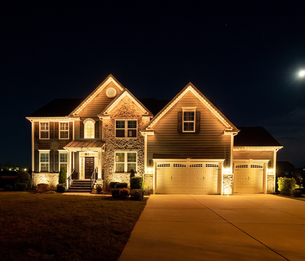 permanent roofline lighting company in Winfield IN